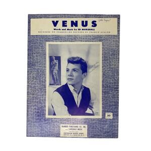 Venus Sheet Music 1959 Ed Marshall‎ Frankie Avalon Chancellor Records